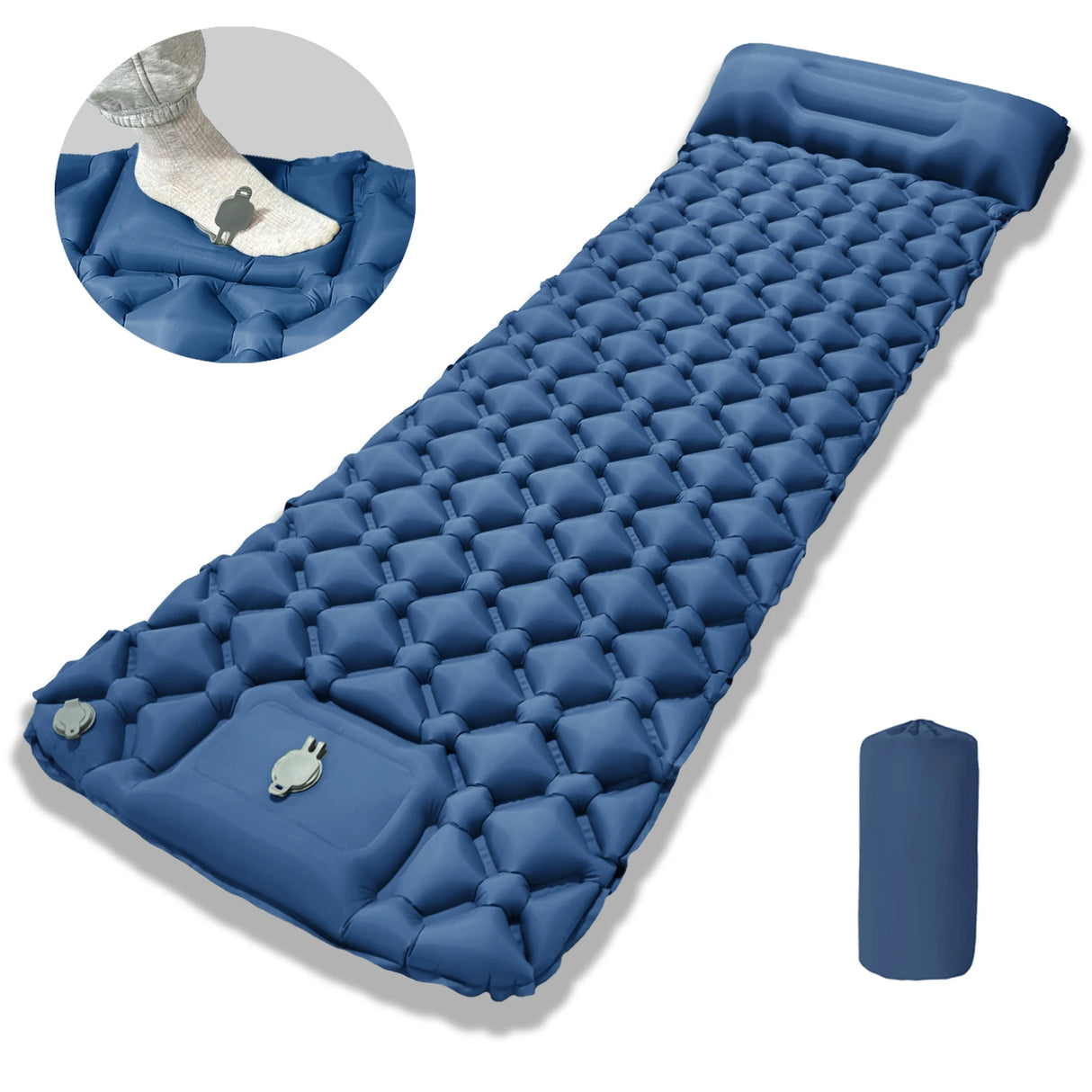 Kampayla Ultra-Comfort Inflatable Camping Mattress – Built-In Pump | Single & Double Options