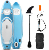 Kampayla x TOURUS 11’ Double-Layer Inflatable SUP – Yoga & Touring Paddle Board (Blue Wood Design)