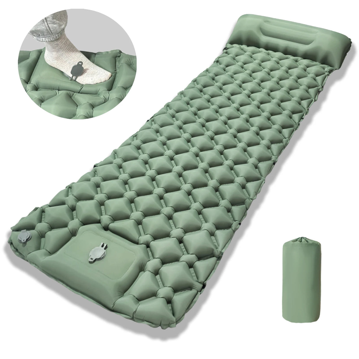 Kampayla Ultra-Comfort Inflatable Camping Mattress – Built-In Pump | Single & Double Options