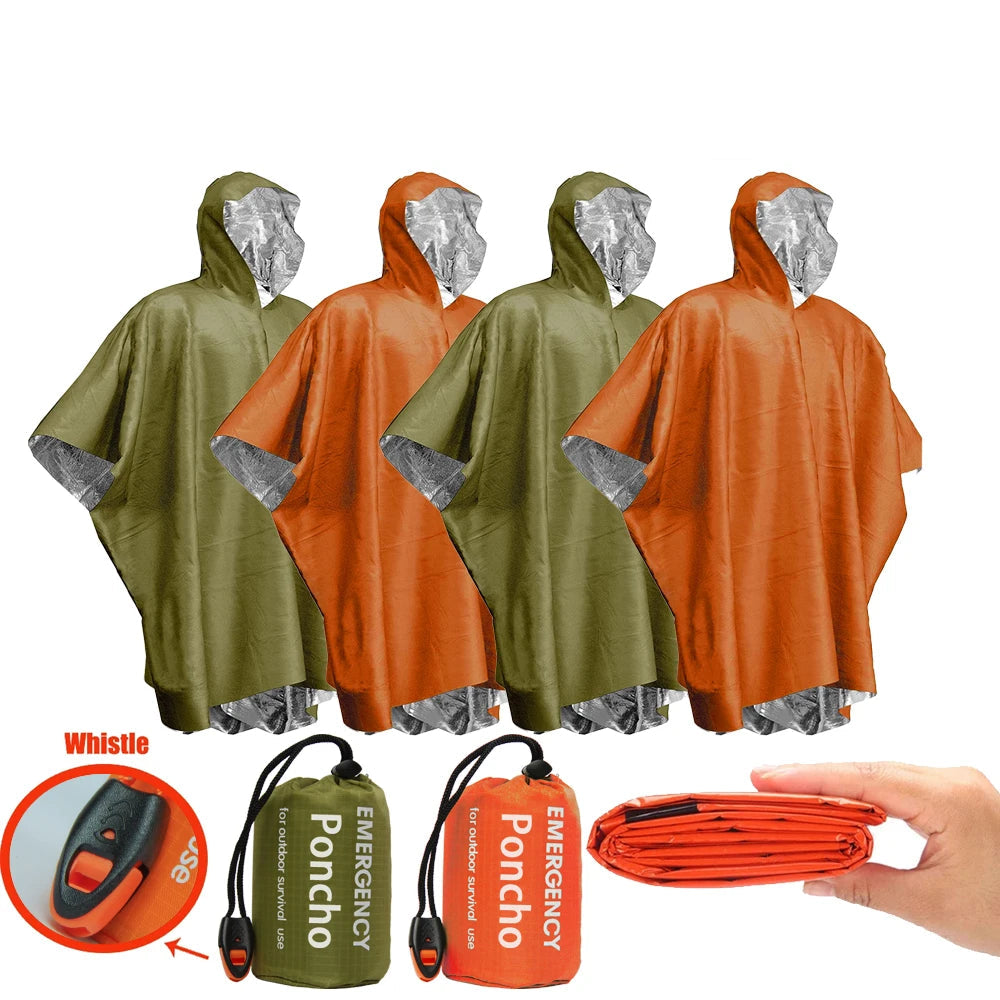 Kampayla Emergency Rain Poncho & Thermal Survival Blanket