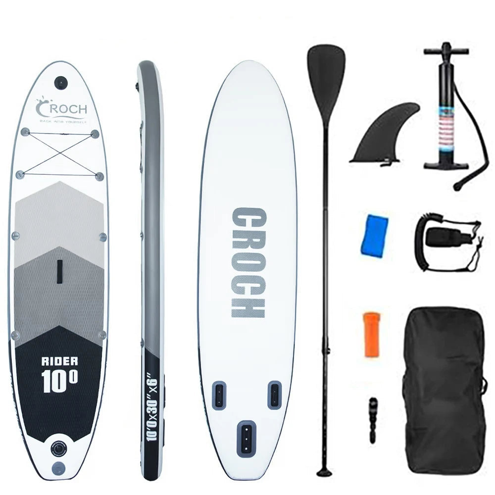 Kampayla x TOURUS 11’ Double-Layer Inflatable SUP – Yoga & Touring Paddle Board (Blue Wood Design)