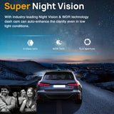 Kampayla HD Dual Lens Dash Cam – 1080P, WiFi, Night Vision, Motion Detection