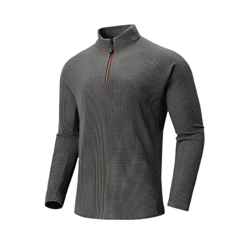 Men’s Fleece Training Sweatshirt – Zip Collar Outdoor Activewear | Kampayla Adventures