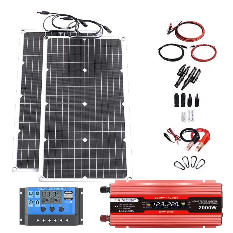 200W Flexible Solar Panel Kit