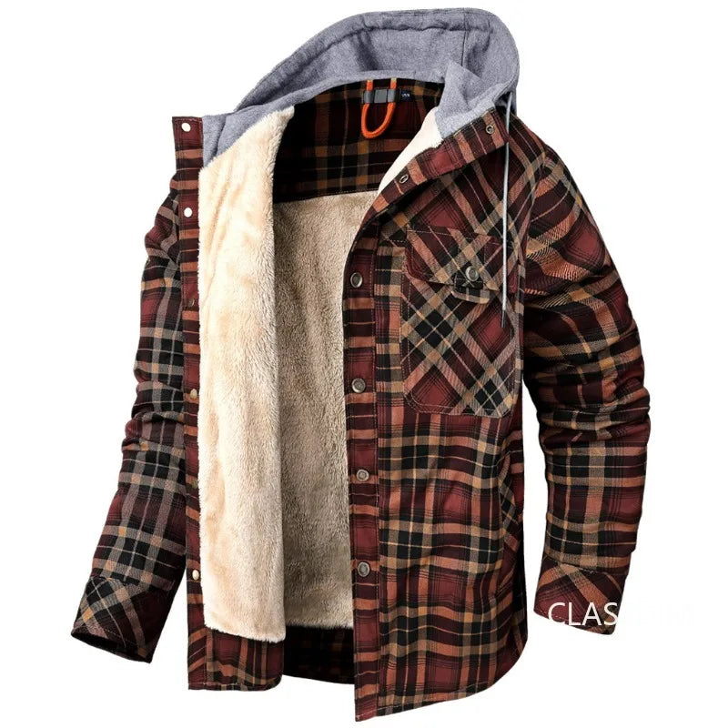 Men’s Zip-Up Plaid Shirt Jacket – Cotton Blend Casual Overshirt | Kampayla Adventures