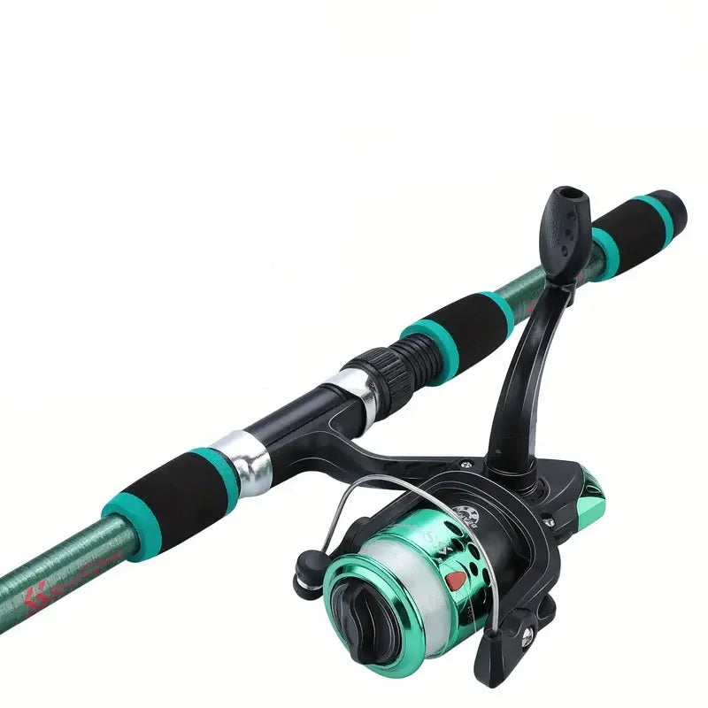 Kampayla Kids' Fishing Starter Kit – Telescopic Rod, Spinning Reel & Full Tackle Box (1.8m Travel Combo)