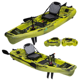 Kampayla SP2S290 Modular Pedal Fishing Kayak – 9.5ft LLDPE Hull with Rudder System & Storage