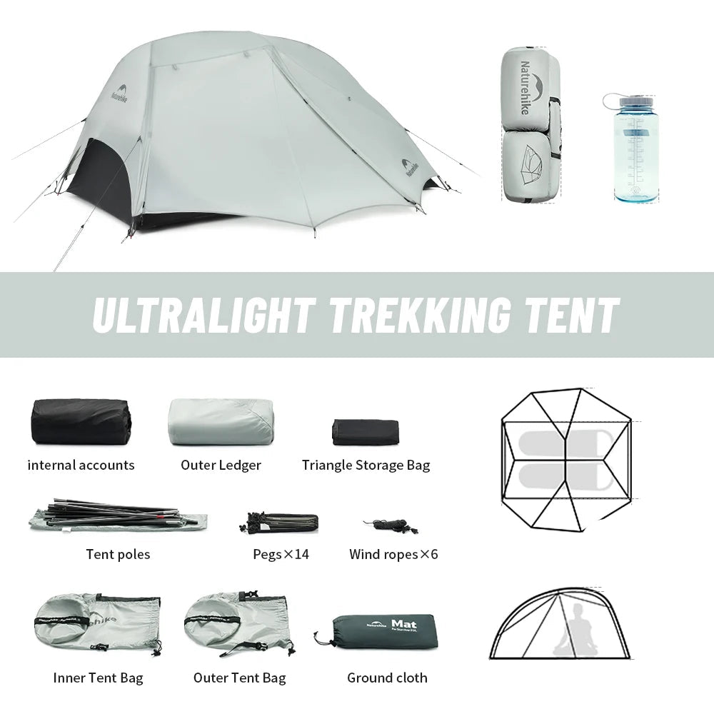 Kampayla x Naturehike 2-Person 4-Season Trekking Tent – Ultralight Double Layer Shelter for All Conditions