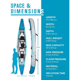Kampayla Triple Mariner Drop-Stitch Kayak – 3-Person High-Pressure Inflatable Adventure Kayak Set