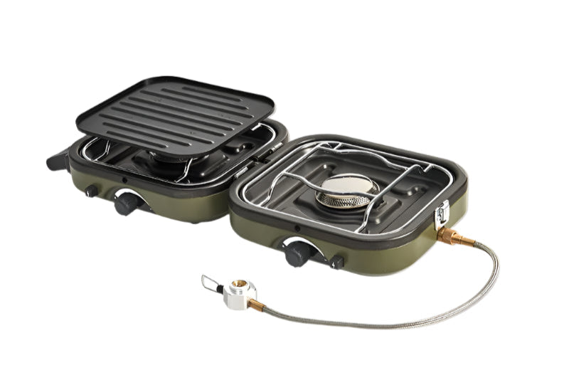 Kampayla x Naturehike Phantom Double Fire Folding Gas Stove – Dual Burner, 2300W