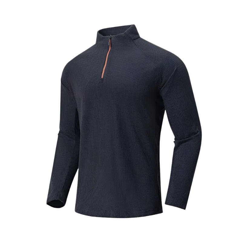 Men’s Fleece Training Sweatshirt – Zip Collar Outdoor Activewear | Kampayla Adventures