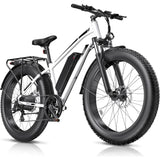 500W/1000W Fat Tire Electric Bike – 48V, 26" All-Terrain E-Bike with Cargo Rack | Kampayla Adventures