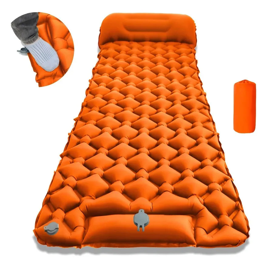 Kampayla Ultra-Comfort Inflatable Camping Mattress – Built-In Pump | Single & Double Options