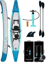Kampayla Triple Mariner Drop-Stitch Kayak – 3-Person High-Pressure Inflatable Adventure Kayak Set