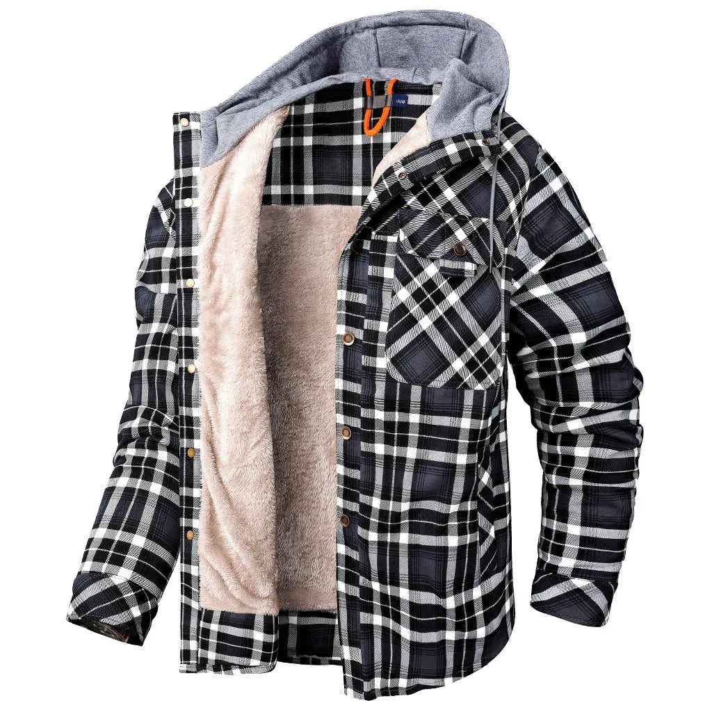 Men’s Zip-Up Plaid Shirt Jacket – Cotton Blend Casual Overshirt | Kampayla Adventures