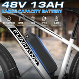 500W/1000W Fat Tire Electric Bike – 48V, 26" All-Terrain E-Bike with Cargo Rack | Kampayla Adventures