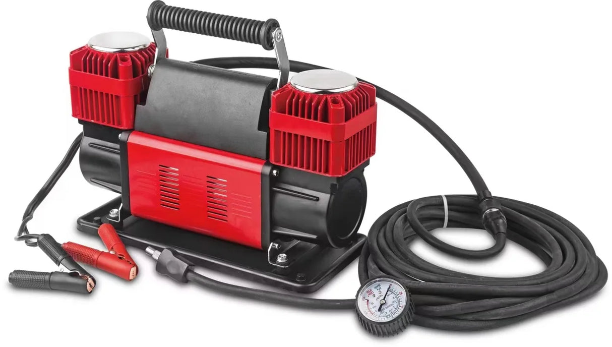Kapayla Heavy-Duty 12V Digital Tyre Inflator with Emergency Light – Dual Cylinder, 150 PSI