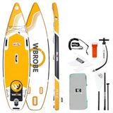 Kampayla x TOURUS 11’ Double-Layer Inflatable SUP – Yoga & Touring Paddle Board (Blue Wood Design)