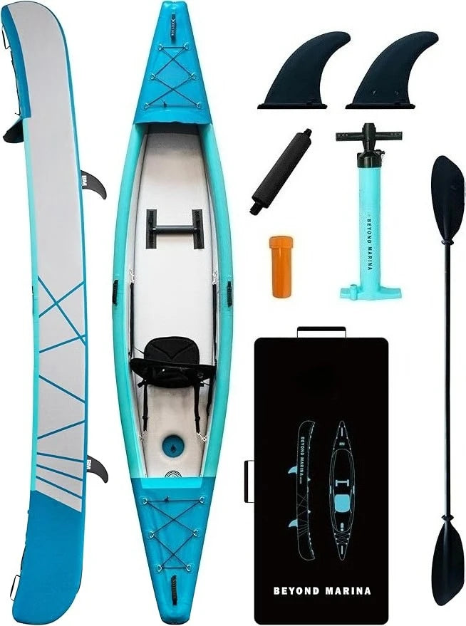 Kampayla Triple Mariner Drop-Stitch Kayak – 3-Person High-Pressure Inflatable Adventure Kayak Set
