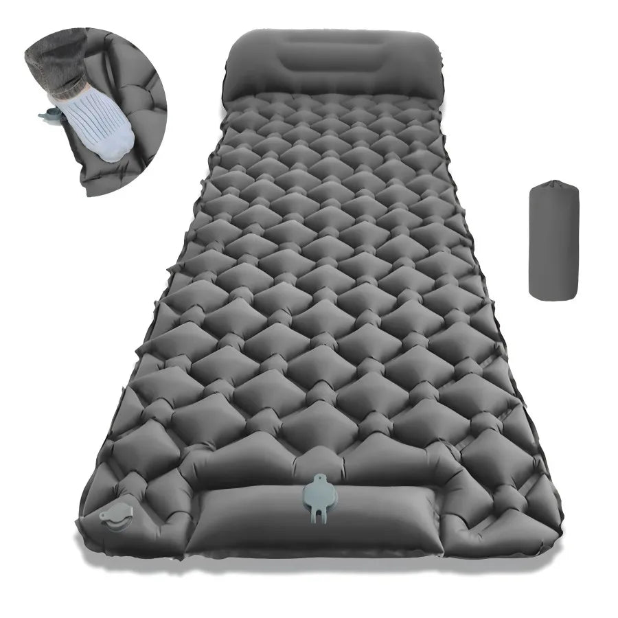 Kampayla Ultra-Comfort Inflatable Camping Mattress – Built-In Pump | Single & Double Options