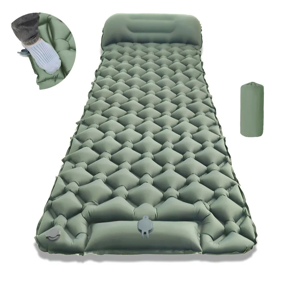 Kampayla Ultra-Comfort Inflatable Camping Mattress – Built-In Pump | Single & Double Options