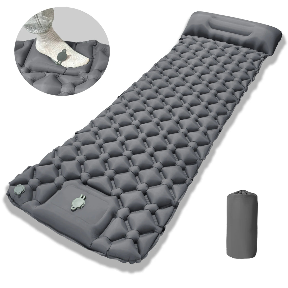 Kampayla Ultra-Comfort Inflatable Camping Mattress – Built-In Pump | Single & Double Options