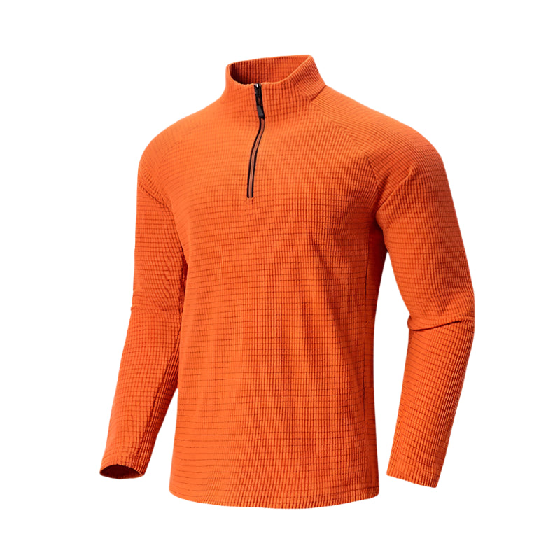 Men’s Fleece Training Sweatshirt – Zip Collar Outdoor Activewear | Kampayla Adventures