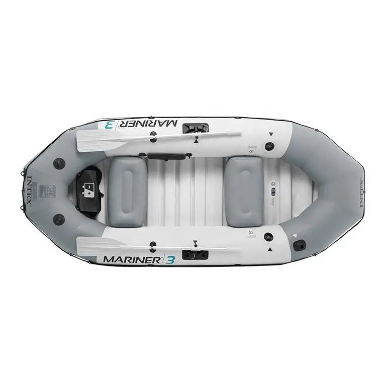Kapayla Mariner 3-Person Inflatable Boat Set – Includes Oars & Pump | 297cm PVC Drift Vessel for Lakes & Rivers