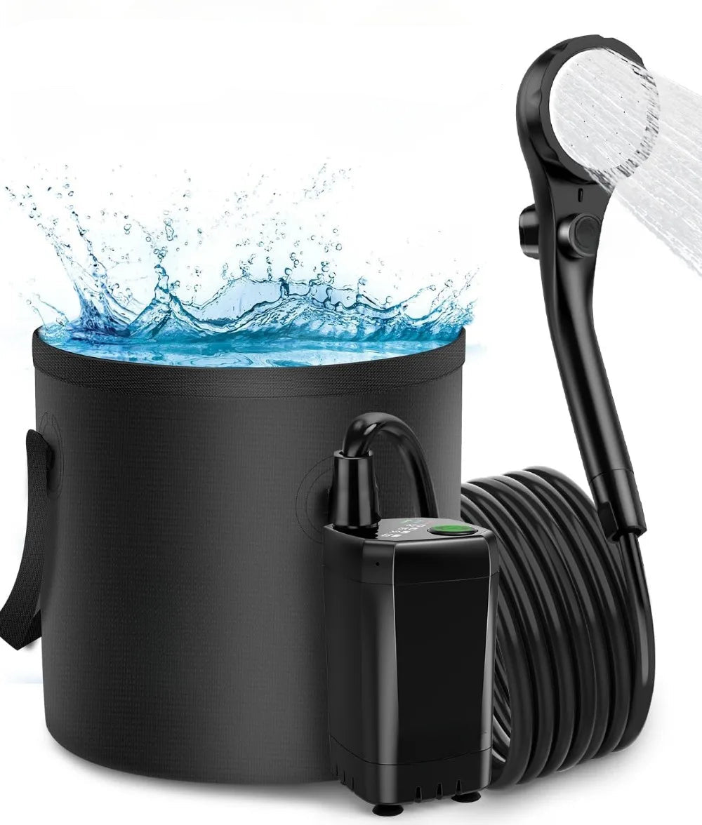 Kampayla Portable Electric Camping Shower – 20L Water Tank with 6000mAh Rechargeable Battery & 5 Spray Modes