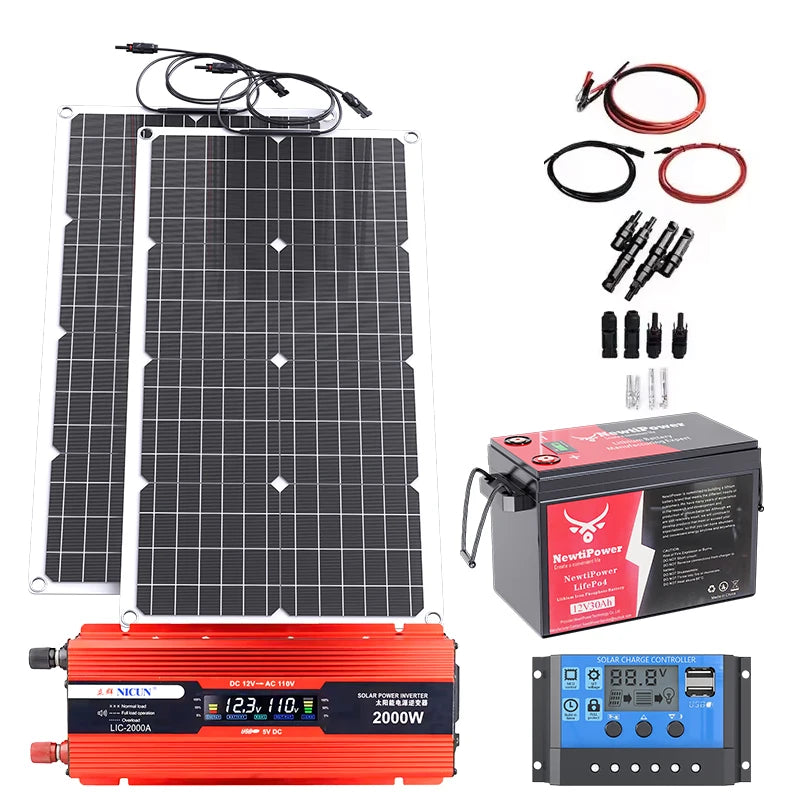 200W Flexible Solar Panel Kit