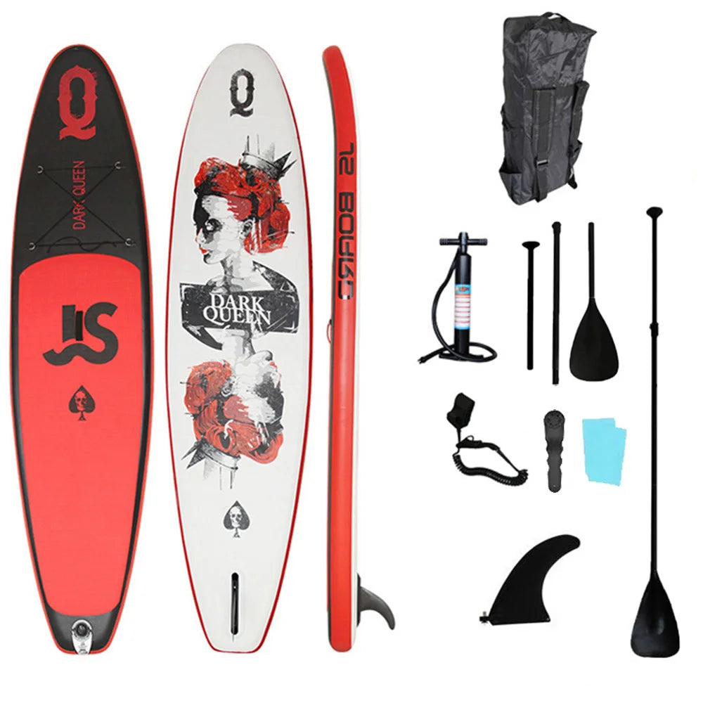 Kampayla x TOURUS 11’ Double-Layer Inflatable SUP – Yoga & Touring Paddle Board (Blue Wood Design)