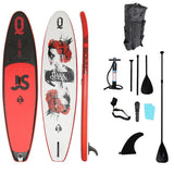 Kampayla x TOURUS 11’ Double-Layer Inflatable SUP – Yoga & Touring Paddle Board (Blue Wood Design)