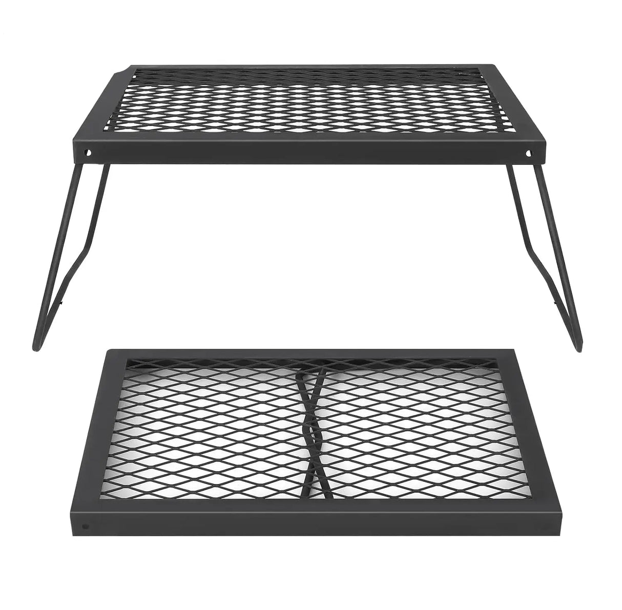 HiMISS Foldable Steel Campfire Grill – Heavy-Duty, Portable & Fire-Ready