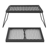HiMISS Foldable Steel Campfire Grill – Heavy-Duty, Portable & Fire-Ready