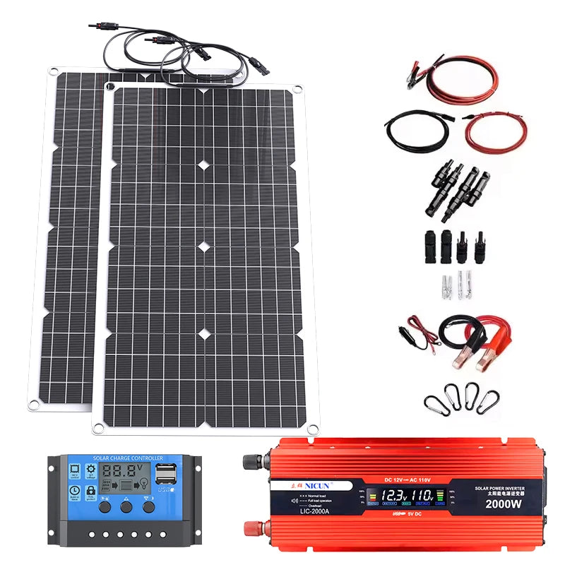 200W Flexible Solar Panel Kit