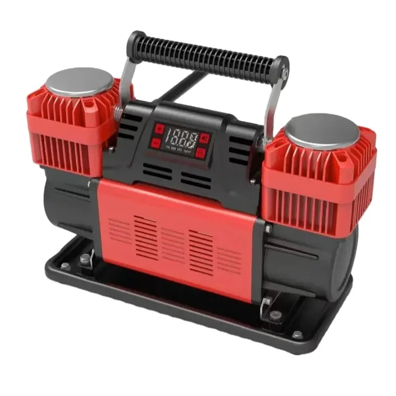 Kapayla Heavy-Duty 12V Digital Tyre Inflator with Emergency Light – Dual Cylinder, 150 PSI