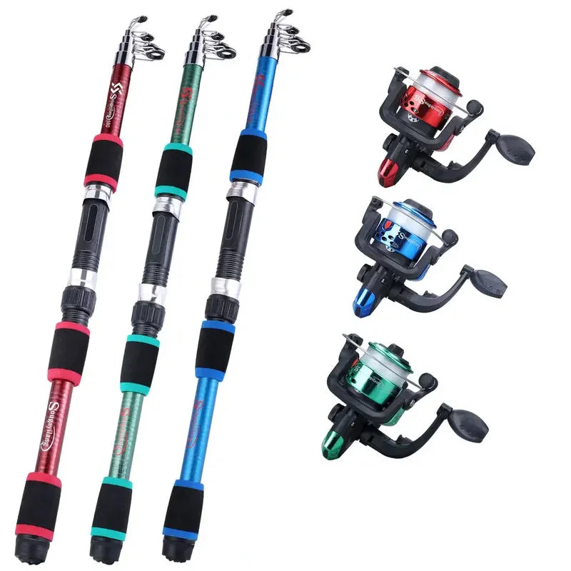Kampayla Kids' Fishing Starter Kit – Telescopic Rod, Spinning Reel & Full Tackle Box (1.8m Travel Combo)