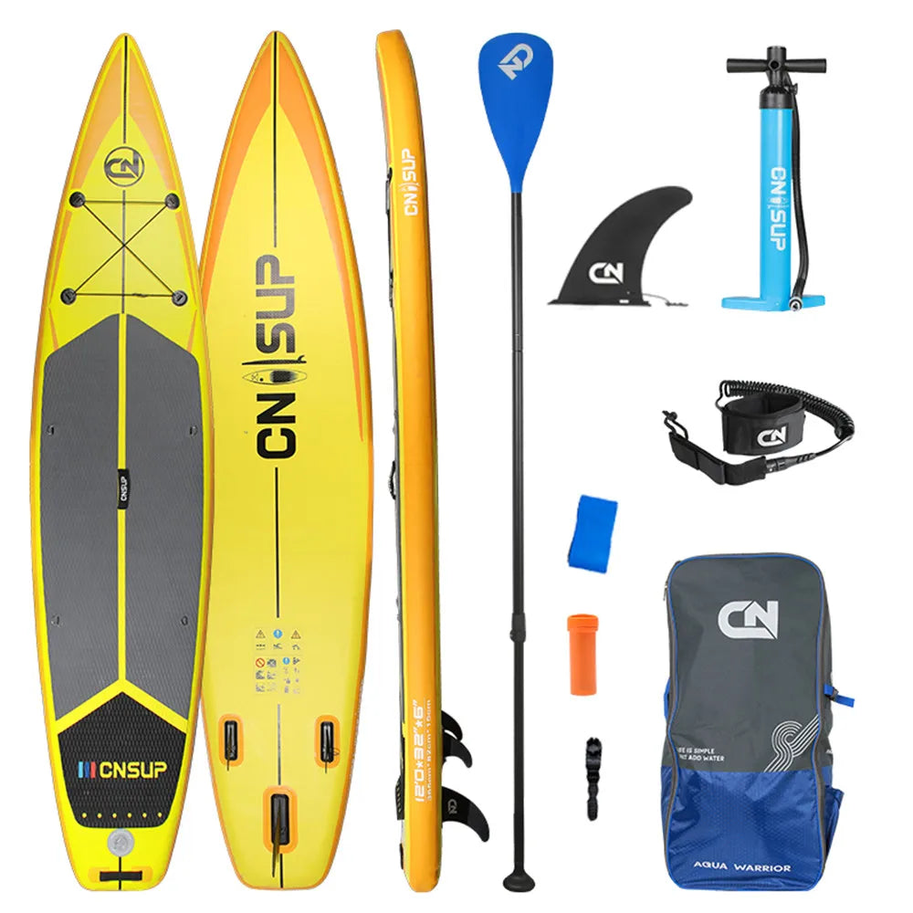 Kampayla x TOURUS 11’ Double-Layer Inflatable SUP – Yoga & Touring Paddle Board (Blue Wood Design)