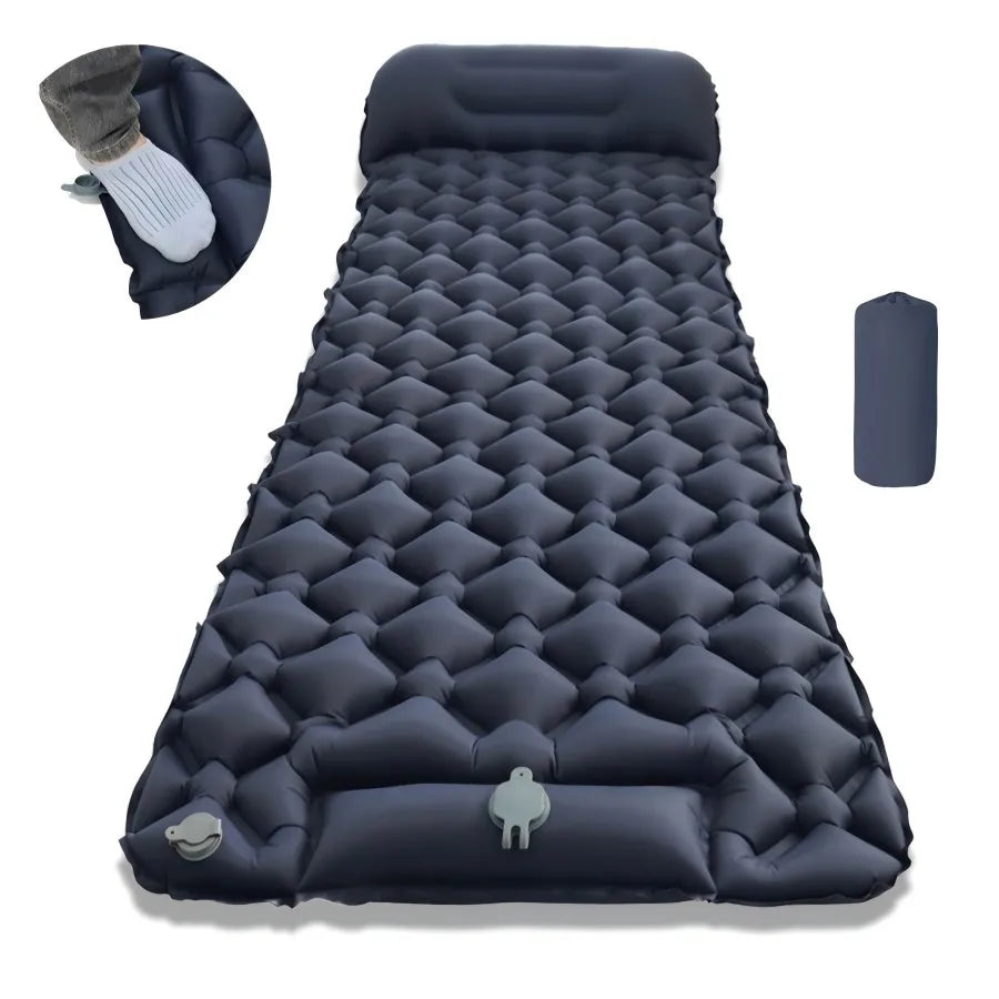 Kampayla Ultra-Comfort Inflatable Camping Mattress – Built-In Pump | Single & Double Options
